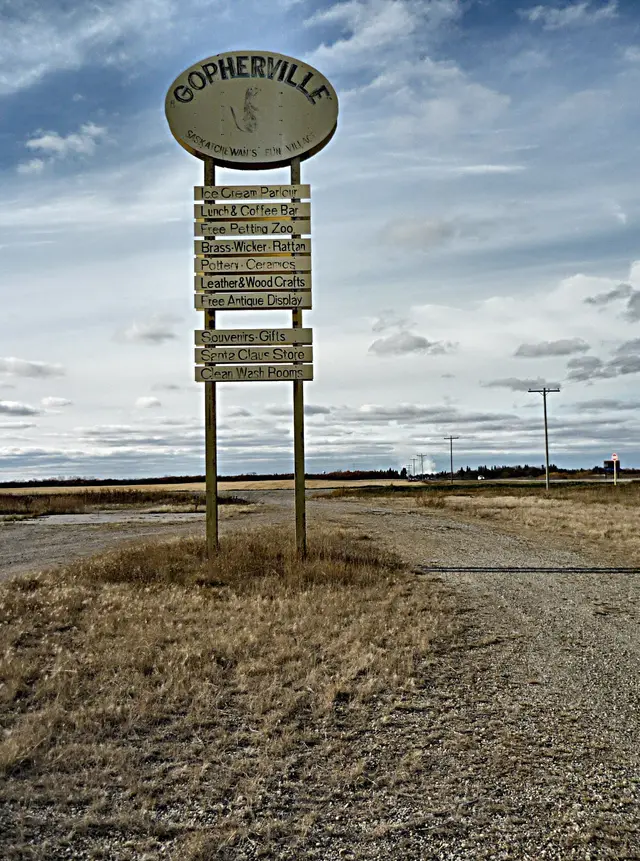 Gopherville roadside sign